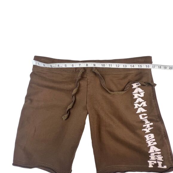 Vintage Girl Knit Shorts Large Panama City FL Y2K Graphic Drawstring Casual Pant - Picture 3 of 9